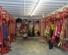 An enclosed gear storage room sits just off the apparatus bays